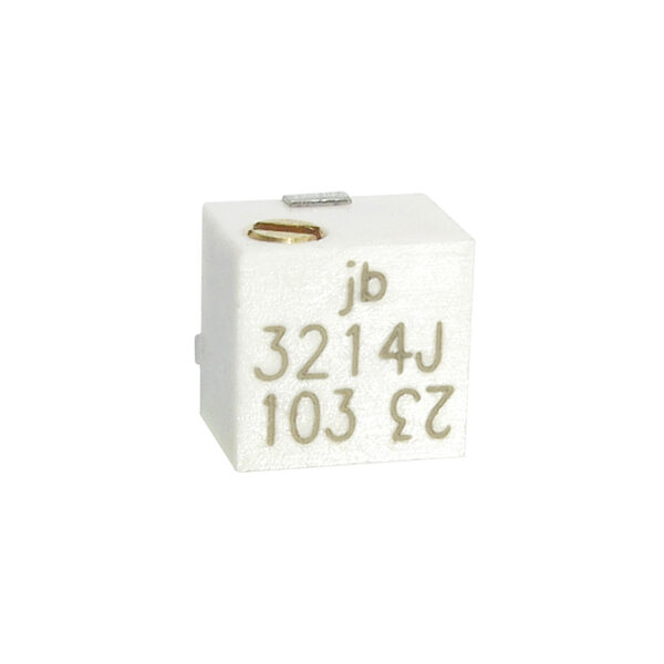 JBR-3214 5 Turn SMD Trimming Potentiometers, designed for precise multi-turn resistance adjustments in compact electronic applications.