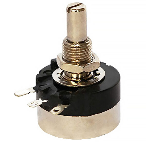 JBR-BH Carbon Film Potentiometers by jb Capacitors, offering precise resistance adjustment from 470Ω to 2MΩ
