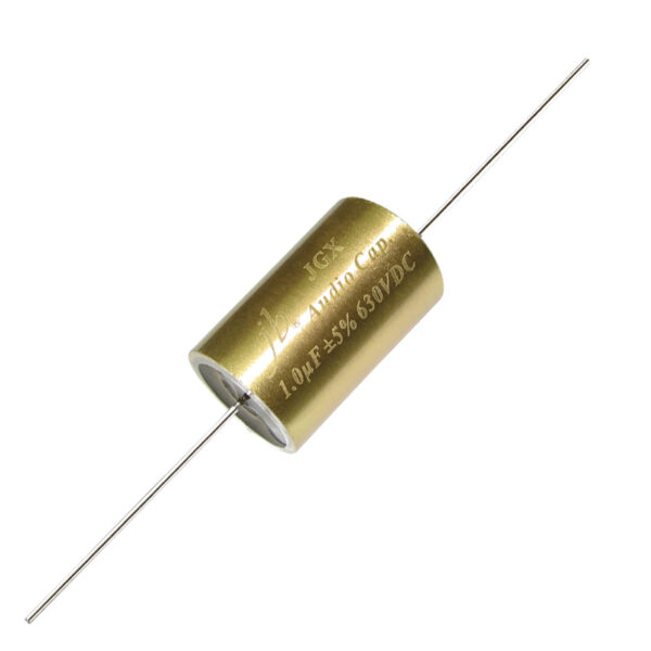 JGX Gold Copper Tube Audio Film Capacitors by jb Capacitors, ideal for high-fidelity sound systems