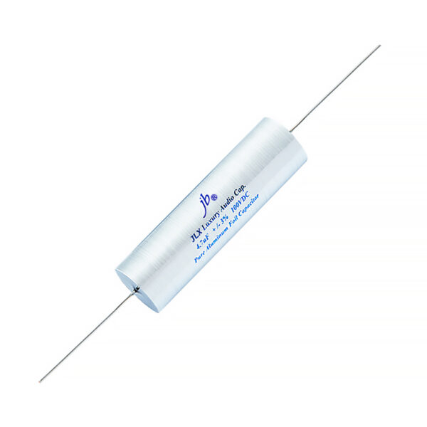 JLX - Luxury Aluminum Foil and Film Metallized Polypropylene Capacitors – Axial designed for high-fidelity audio applications, featuring a lifespan of 2000 hours at 105°C. These capacitors offer precise capacitance values with tolerances of ±3% and are available in capacitance ranges from 1µF to 10µF. With very low dielectric absorption, dissipation factor, and equivalent series resistance (ESR), they ensure exceptional sound quality and reliability in audio circuits, making them ideal for premium audio equipment.