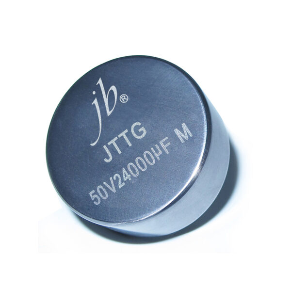 JTTG Hybrid Tantalum Capacitors with radial-lead design, heteropolarity, and 3-screw mounting, suited for secure and stable industrial installations.