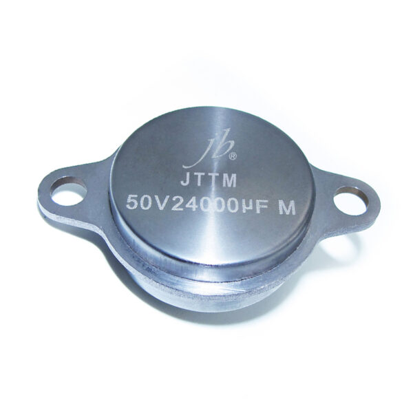 JTTM Hybrid Tantalum Capacitors with mounting flange, optimized for long-term reliability in power systems and industrial machinery.