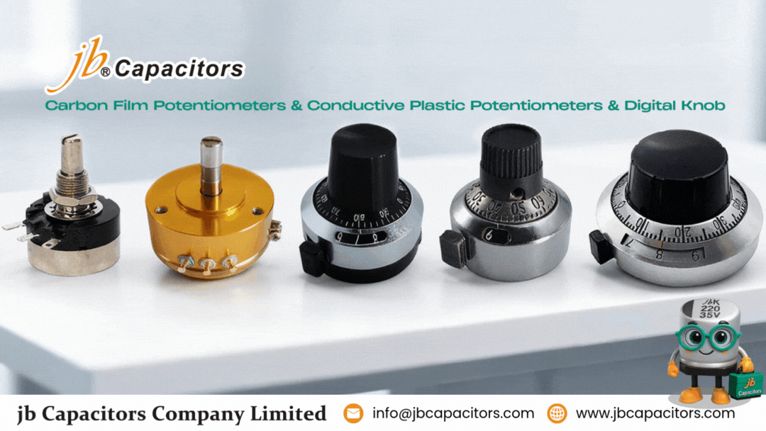 JBR Series wirewound resistors and potentiometers for industrial automation, power control, and precision adjustment by jb Capacitors