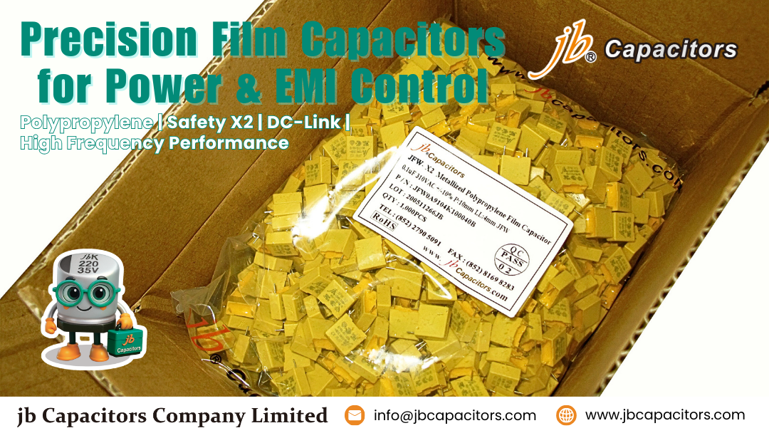 Metallized polypropylene film capacitors JFW series bulk packaging for industrial power electronics, high voltage DC filtering and IGBT snubber applications jb Capacitors