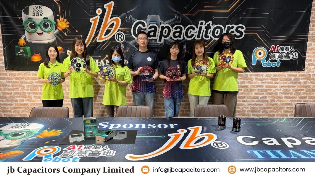 jb Capacitors visits AI Robot creative education center to support drone soccer training and STEM education