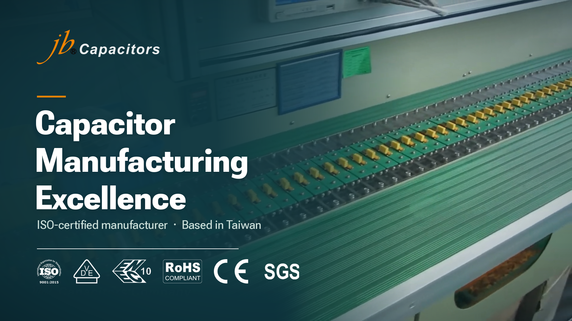 jb Capacitors manufacturing excellence cover showing capacitor production